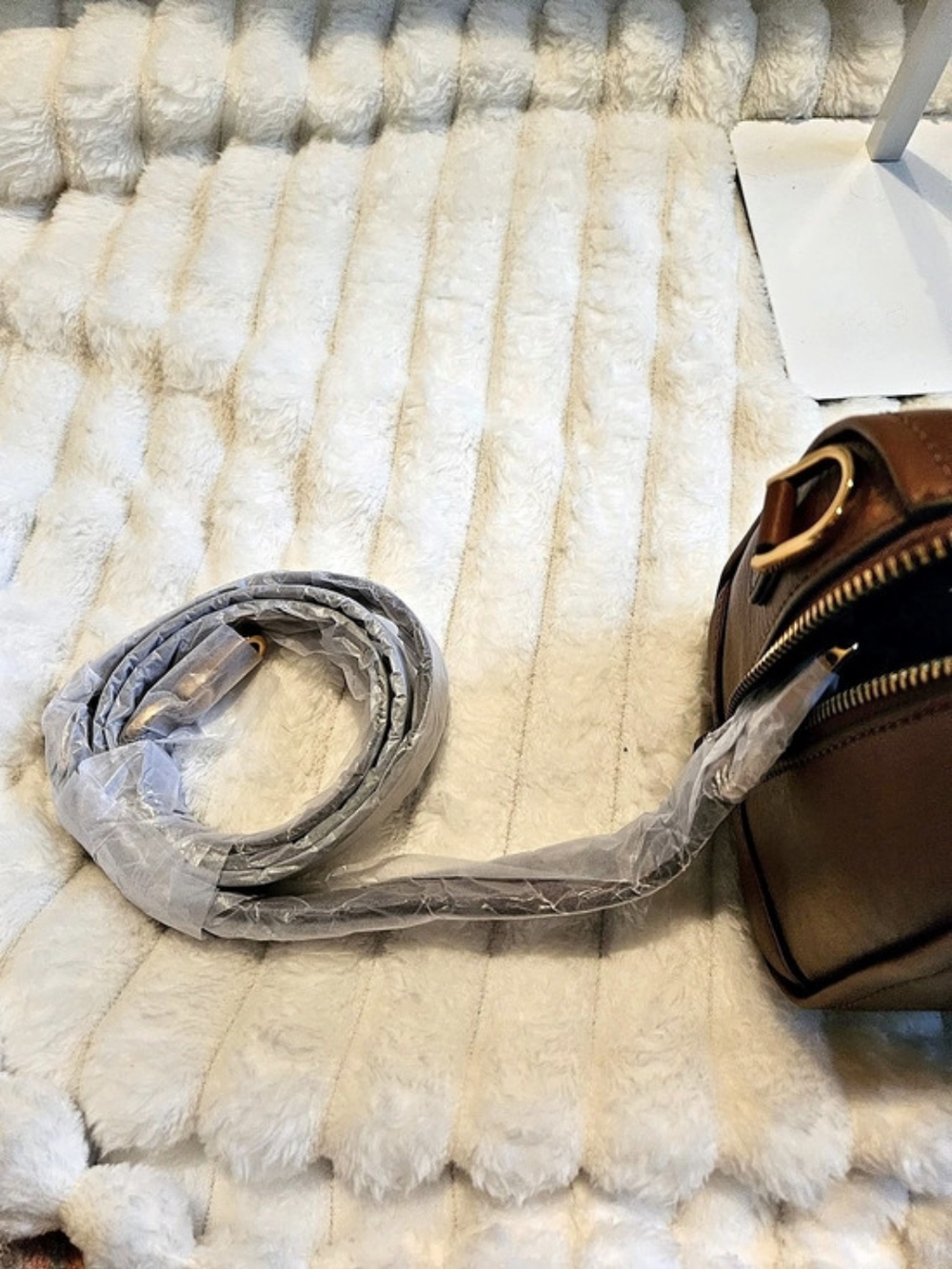 New!Fossil✨️Carlie Mini Satchel Brown - Picture 10 of 13